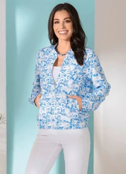 Damen Mona Blusenjacken<Blusenjacke mit gesmokten Abschlüssen