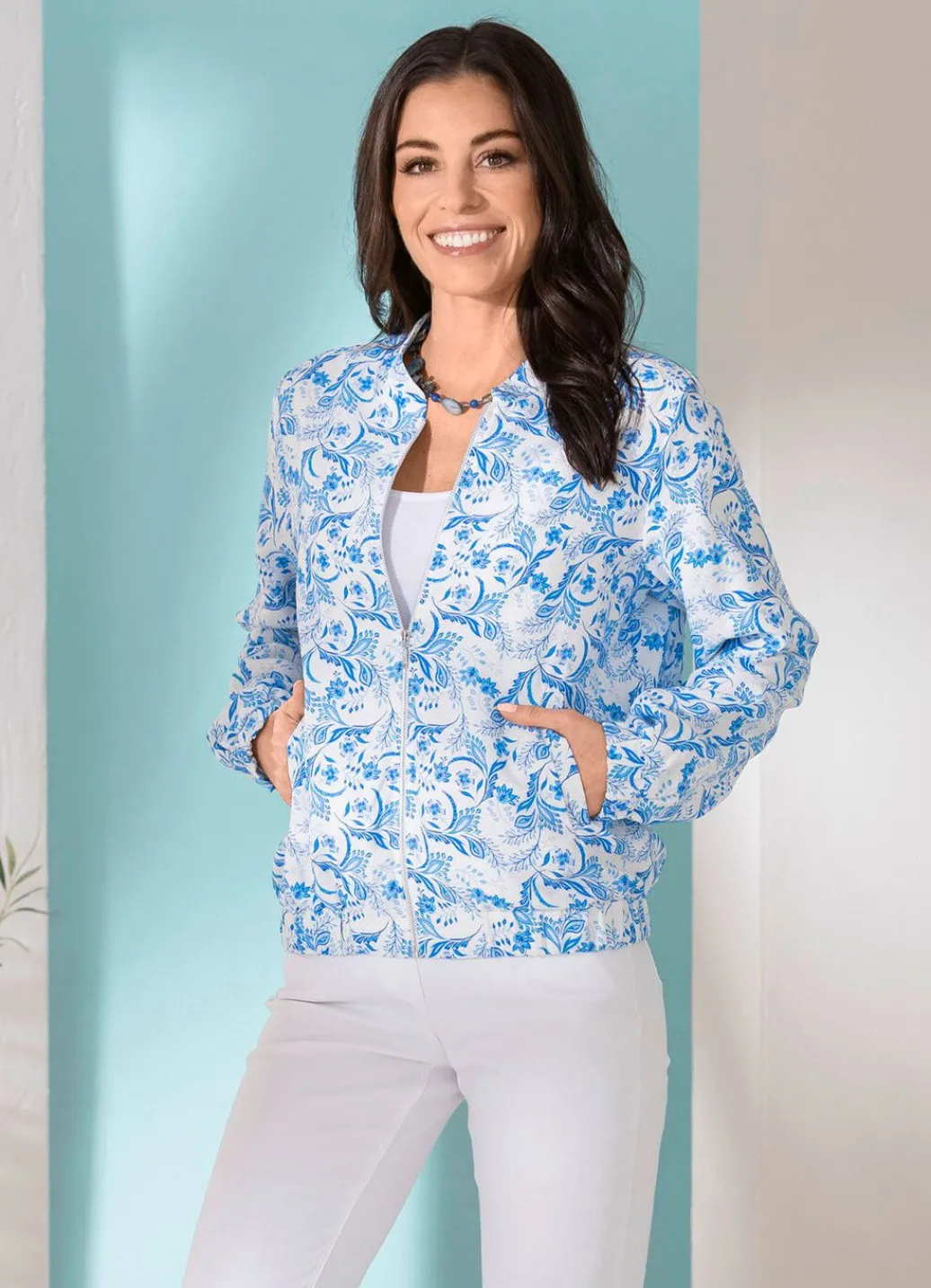Damen Mona Blusenjacken<Blusenjacke mit gesmokten Abschlüssen