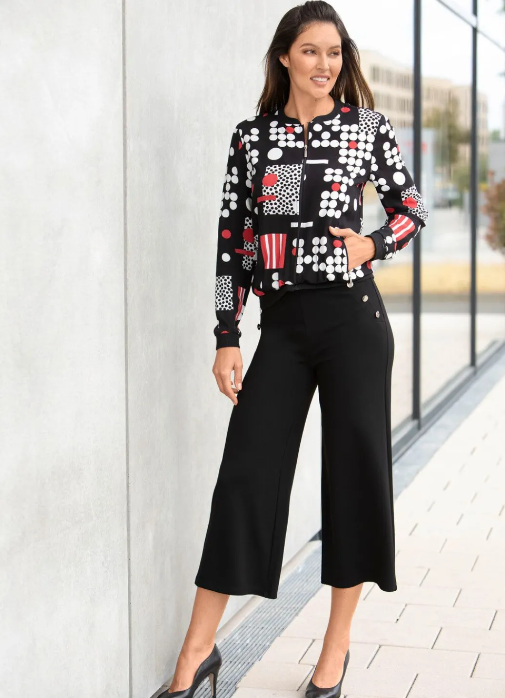 Damen Mona Blusenjacken<Blusenjacke mit Rippenstrick