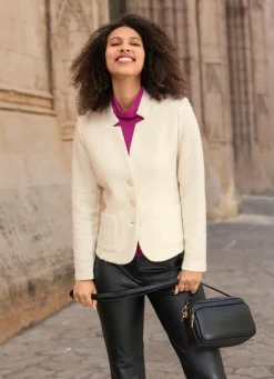 Damen Mona Blusenjacken|Basics<Blusenjacke mit Schulterpolster