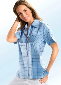 Damen Mona Blusenjacken|Blusen<Blusenjacke mit Schulterpolstern