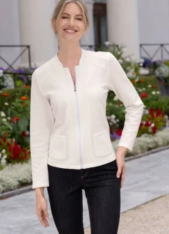 Damen Mona Blusenjacken|Basics<Blusenjacke mit Stehkragen