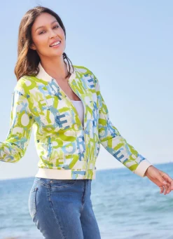 Damen Mona Blusenjacken<Blusenjacke mit tollem Dessin