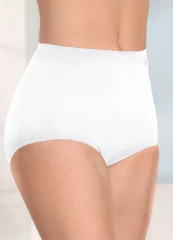 Discount brio lingerie Fünferpack Slips mit dezent glänzenden Abschlüssen Damen Slips