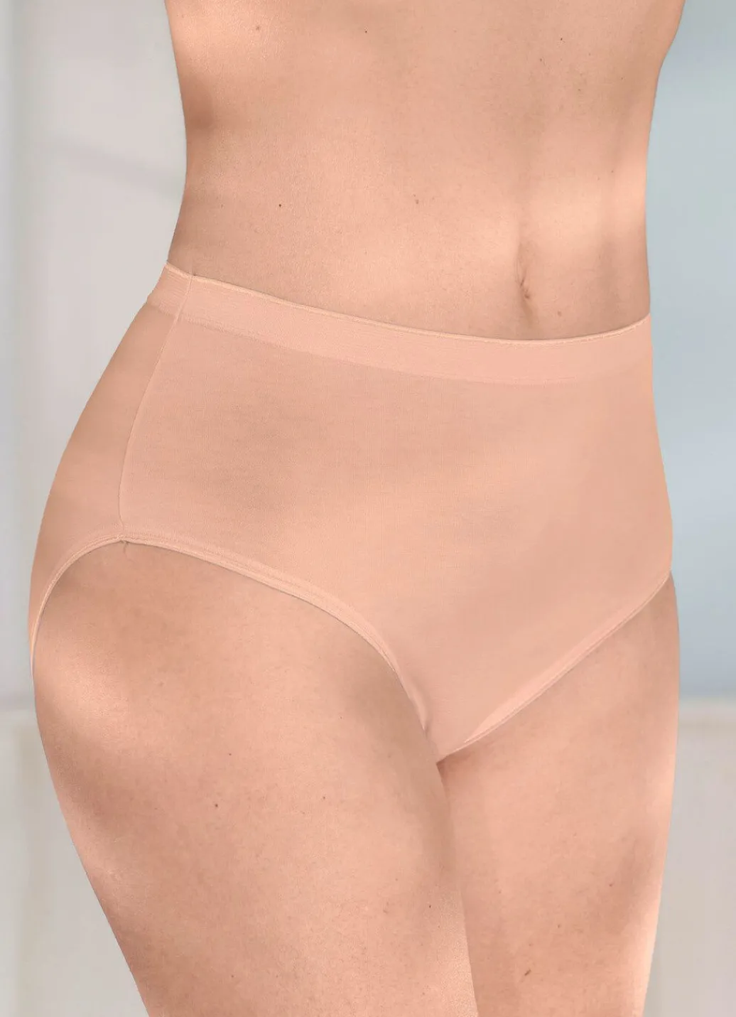 Outlet brio lingerie Fünferpack Slips mit glänzenden Abschlüssen Damen Slips