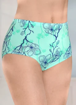 New brio lingerie Viererpack Slips mit hübschem Floraldessin Damen Slips