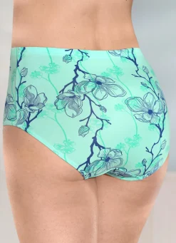 New brio lingerie Viererpack Slips mit hübschem Floraldessin Damen Slips
