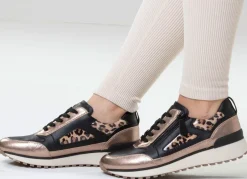 New Caprice, trendige Damen-Sneaker, Weite G, mit herausnehmbarem Lederfußbett Damen Sneaker & Sportschuhe|Schnürschuhe