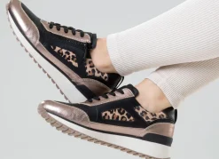 New Caprice, trendige Damen-Sneaker, Weite G, mit herausnehmbarem Lederfußbett Damen Sneaker & Sportschuhe|Schnürschuhe