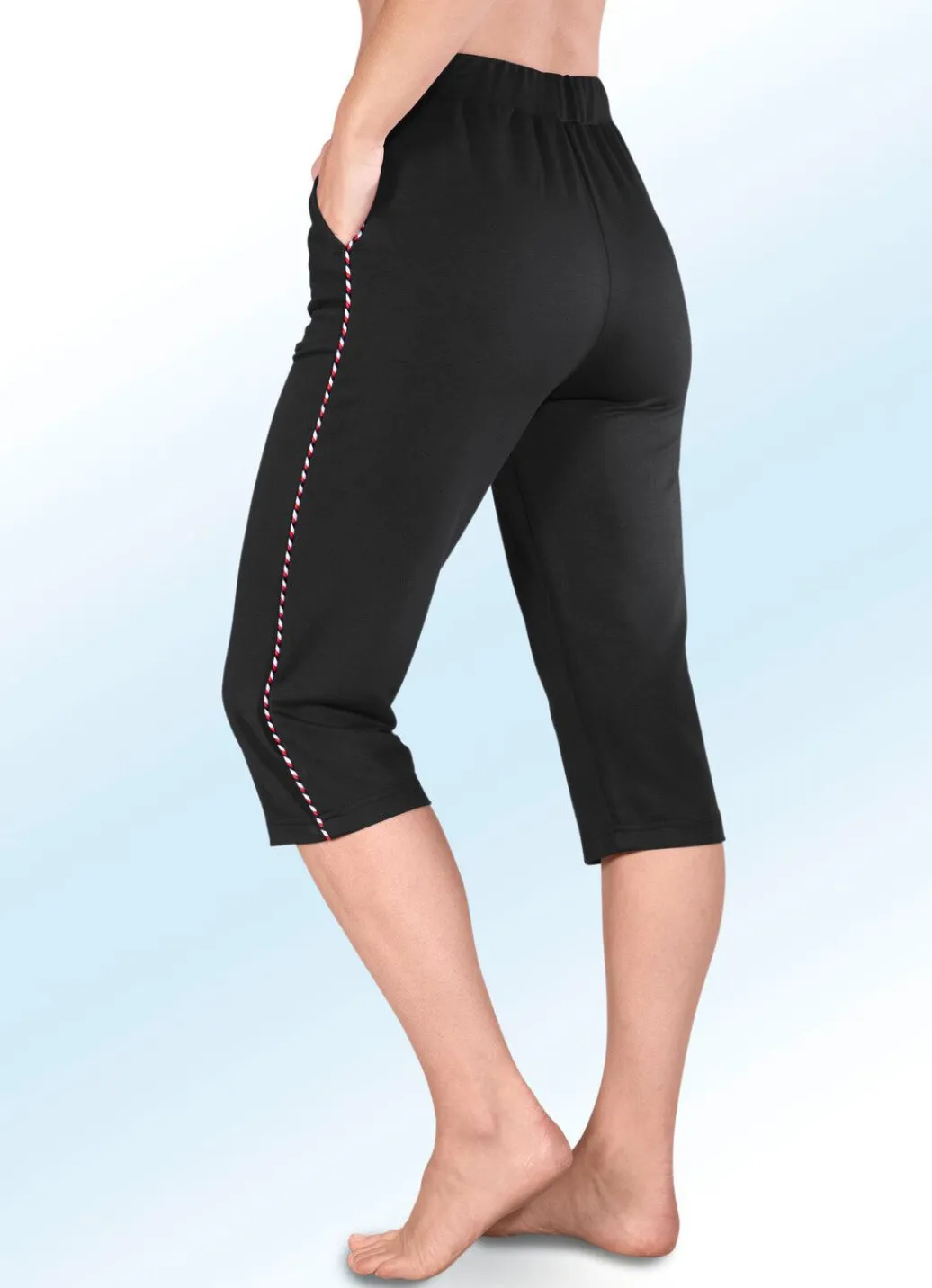 Damen Mona Freizeithosen<Caprihose mit bequemem Dehnbund