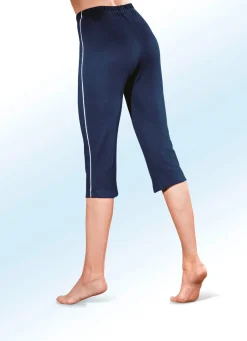 Damen Mona Freizeithosen<Caprihose mit Dehnbund rundum