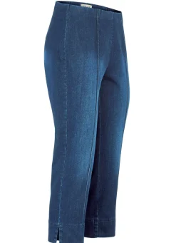 Damen Mona Schlupfhosen|Jeans<Capri-Jeans mit streckenden Biesen