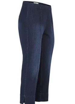 Damen Mona Schlupfhosen|Jeans<Capri-Jeans mit streckenden Biesen