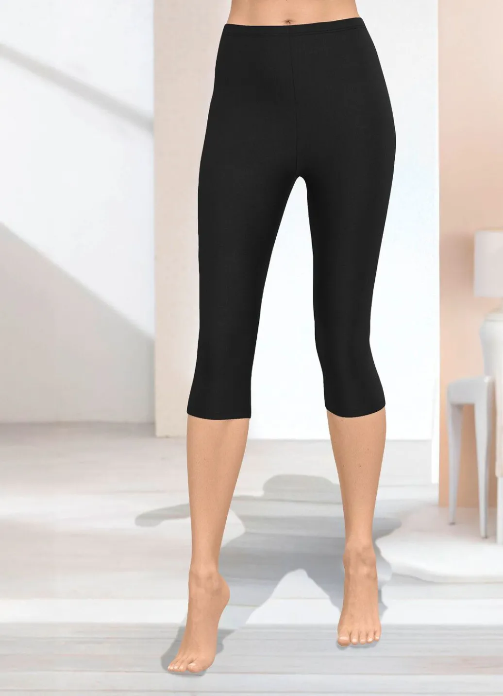 Damen Mona Leggings|Freizeithosen<Capri-Leggings in Schlupfform
