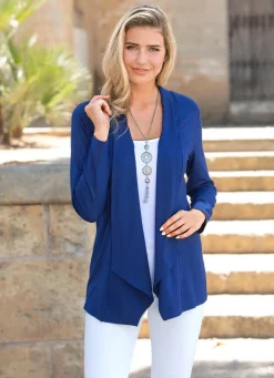 Damen Mona Blusenjacken|Basics<Chasuble mit Schalkragen