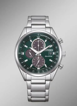 Best Citizen CA0459-79X Herrenuhr mit Edelstahlbandgehäuse Herren Funkuhren