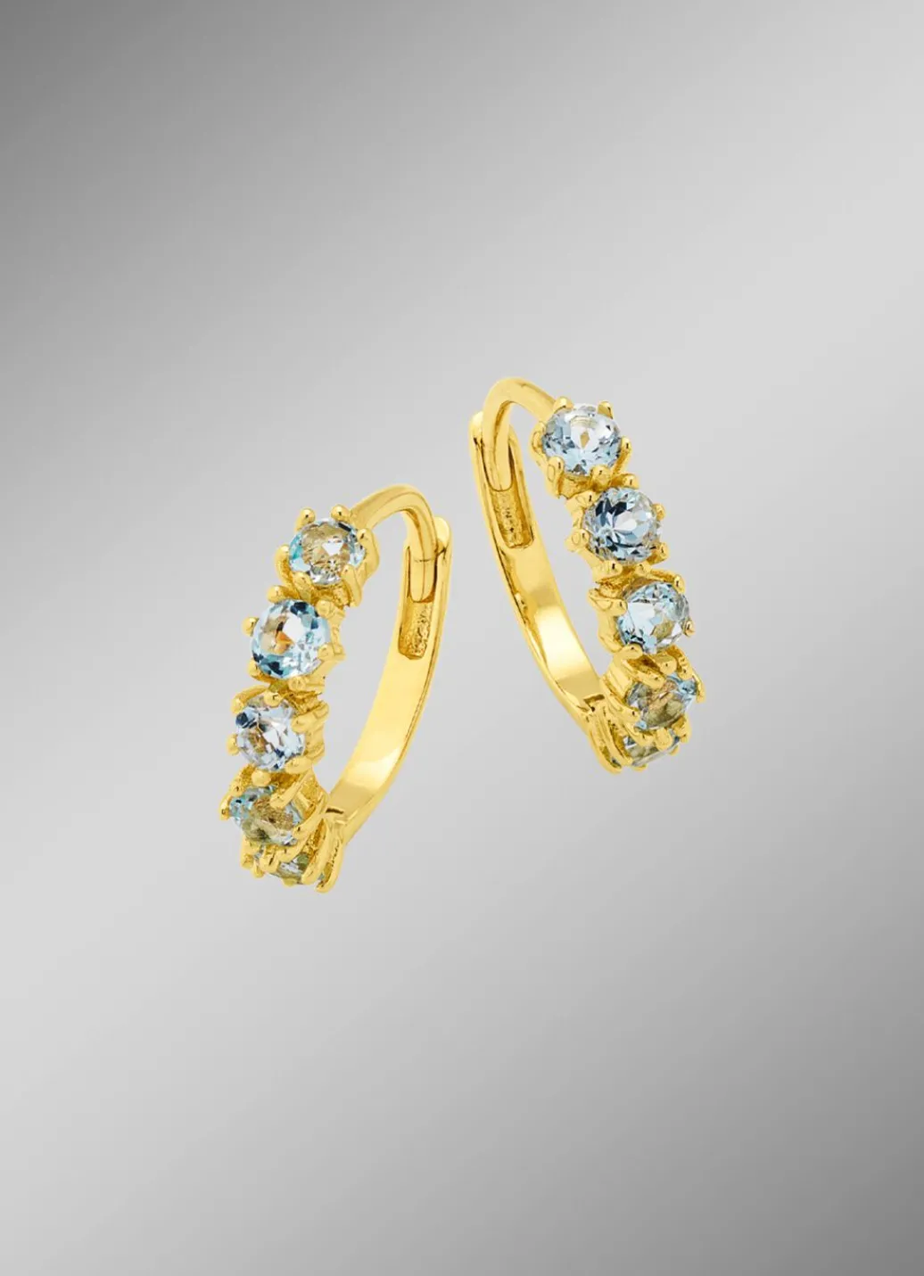Online Creolen mit Blautopas Damen Ohrschmuck