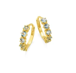 Online Creolen mit Blautopas Damen Ohrschmuck
