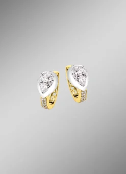 Damen Mona Ohrschmuck<Creolen mit Brillanten und Diamanten