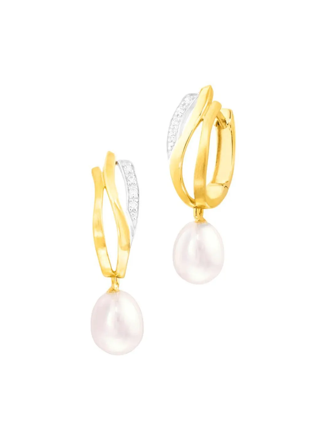 Best Creolen mit Süßwasser-Zuchtperle Damen Ohrschmuck
