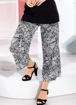 Damen Mona Schlupfhosen|Culotten<Culotte in floraler Dessinierung