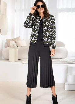 Damen Mona Schlupfhosen|Culotten<Culotte mit Plissee-Falten