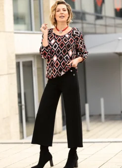 Damen Mona Schlupfhosen|Culotten<Culotte mit Zierknöpfen