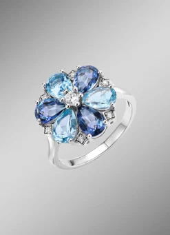 Clearance Damenring im Blumendesign Damen Ringe