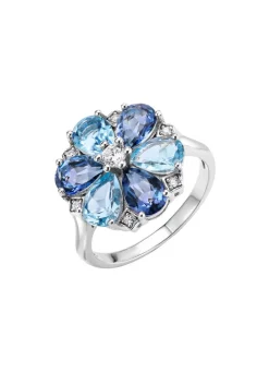 Clearance Damenring im Blumendesign Damen Ringe