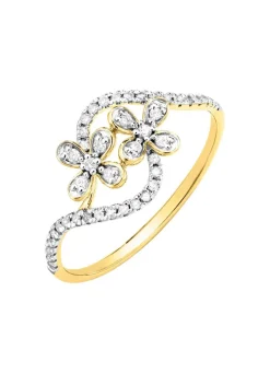 Best Damenring im Blumen-Design, 10 Brillanten, 34 Diamanten Damen Ringe