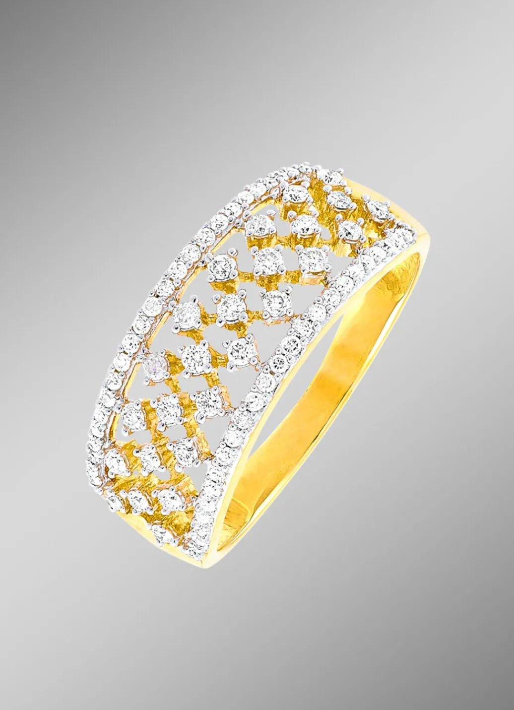 Clearance Damenring mit 74 Diamanten Damen Ringe