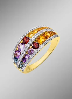 New Damenring mit Brillanten und Edelsteine Damen Ringe