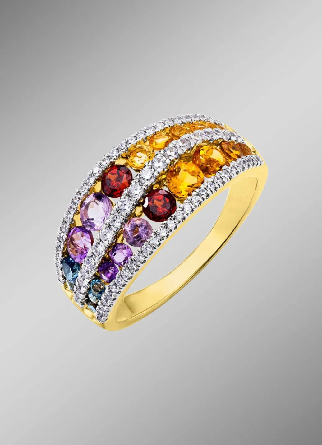 New Damenring mit Brillanten und Edelsteine Damen Ringe