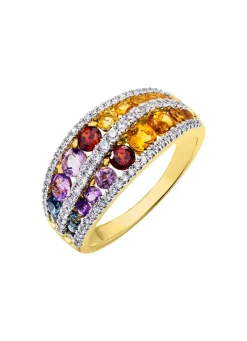 New Damenring mit Brillanten und Edelsteine Damen Ringe