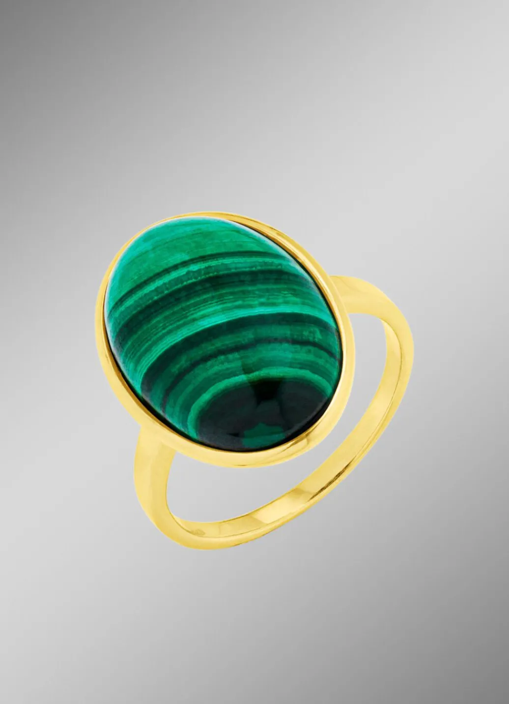 New Damenring mit echt Malachit Damen Ringe