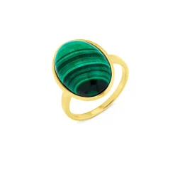 New Damenring mit echt Malachit Damen Ringe