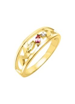 New Damenring mit Edelsteinen und synth. Zirkonia Damen Ringe