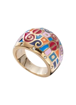 Discount Damenring mit Mosaikmuster und Kristallen Damen Ringe|Modeschmuck