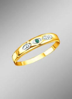 Clearance Damenring mit Smaragd Damen Ringe