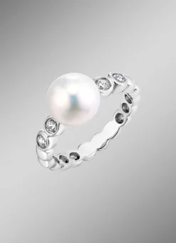 Clearance Damenring mit Süßwasser-Zuchtperle Damen Ringe