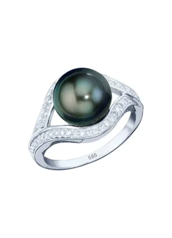 Online Damenring mit Tahiti-Zuchtperle und Brillanten Damen Ringe