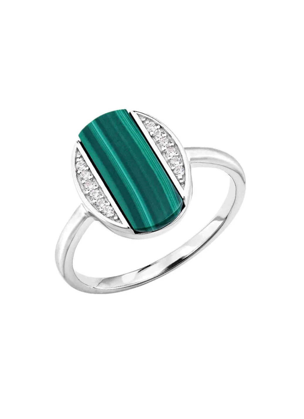 Best Damenring mit Zirkonia und Malachit Damen Ringe