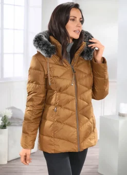 Damen Mona Daunenjacken<Daunenjacke mit abnehmbarer Kapuze