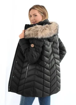 Damen Mona Daunenjacken<Daunenjacke mit abnehmbarer Kapuze