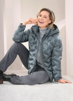 Damen Mona Daunenjacken<Daunenjacke mit abnehmbarer Kapuze