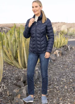 Damen Mona Daunenjacken<Daunenjacke mit nahtfeinen Reißverschlusstaschen