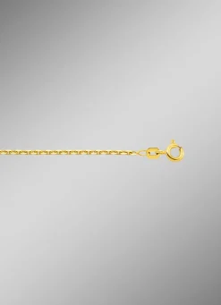 Sale Diamantierte Ankerkette aus Gold Damen Halsketten