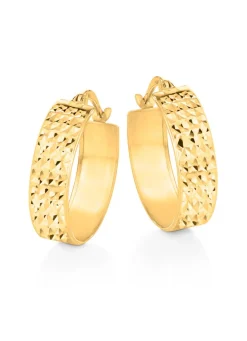 Damen Mona Ohrschmuck<Diamantierte Creolen aus Gold