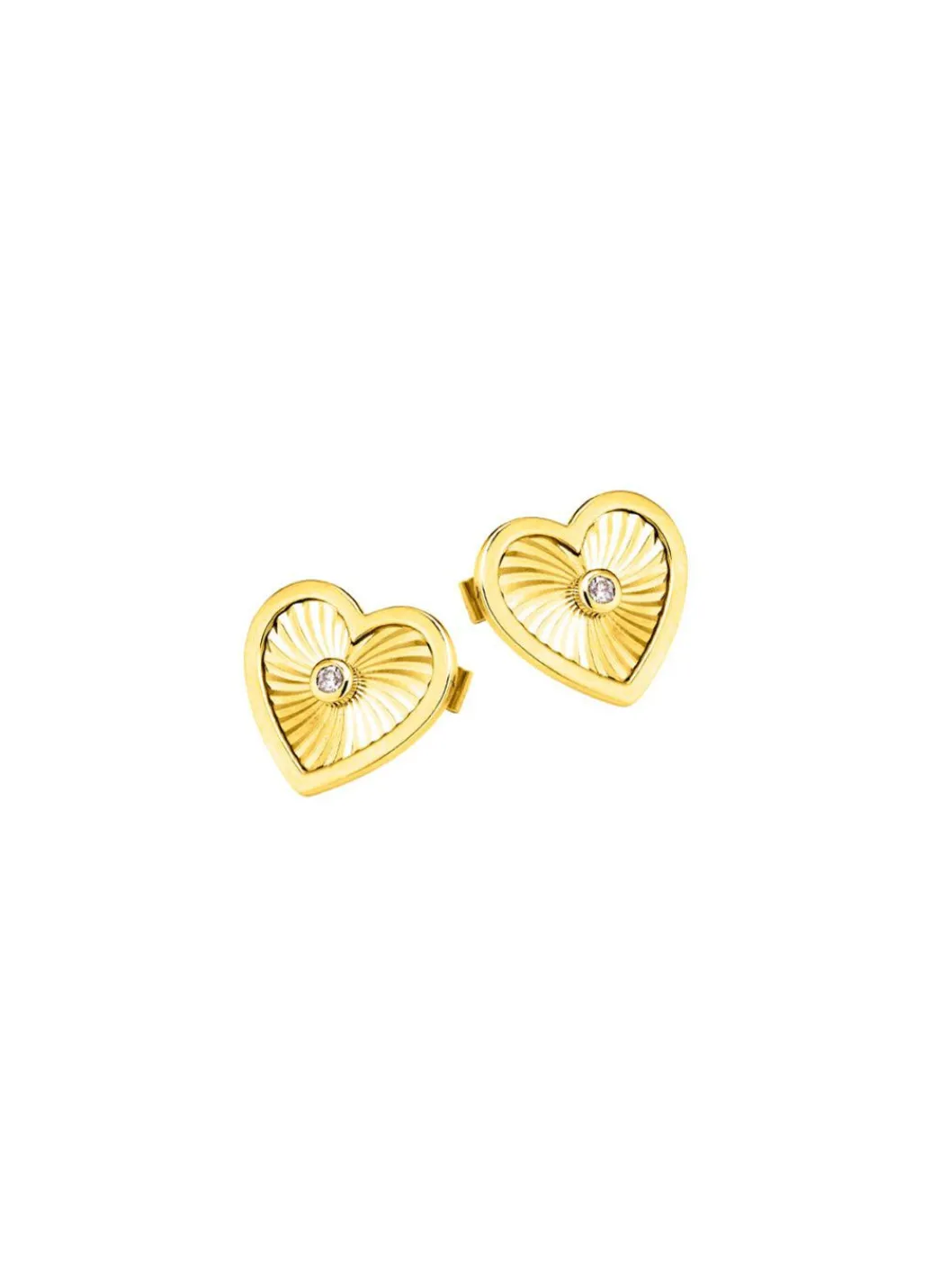 Damen Mona Ohrschmuck<Diamantierte Herz-Ohrstecker