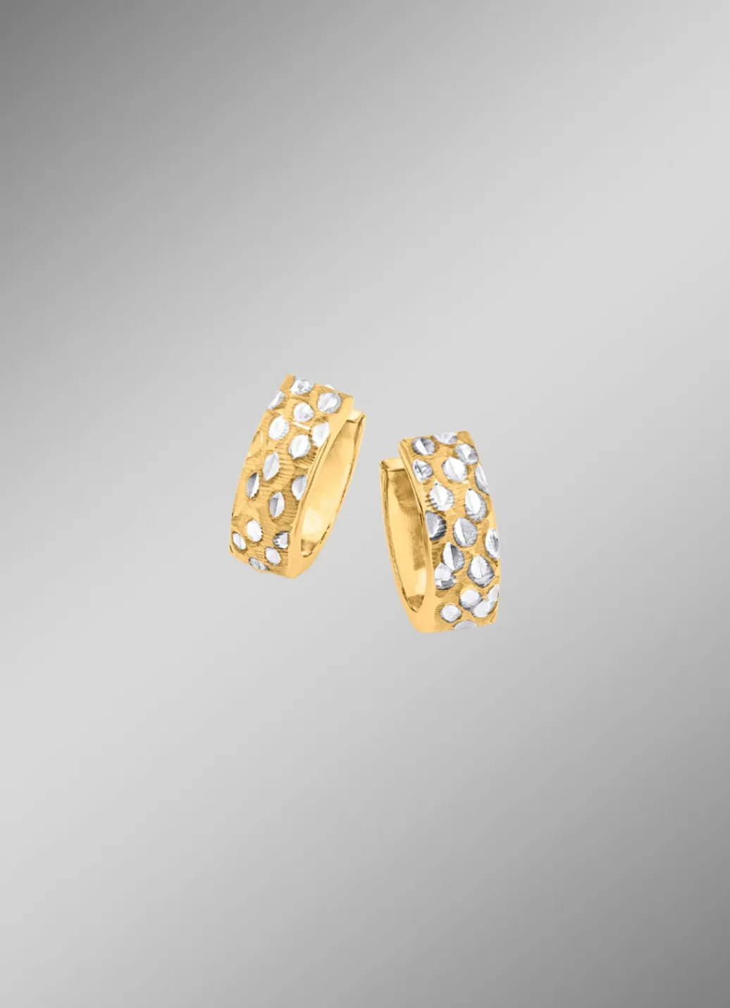 Clearance Diamantierte Klappcreolen Damen Ohrschmuck